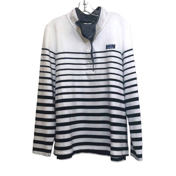L.L. Bean Mockneck Pullover Stripe - Picture 11 of 11